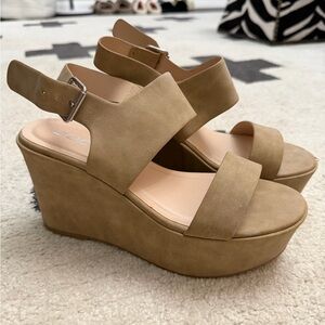Soda Tan Wedge Sandals